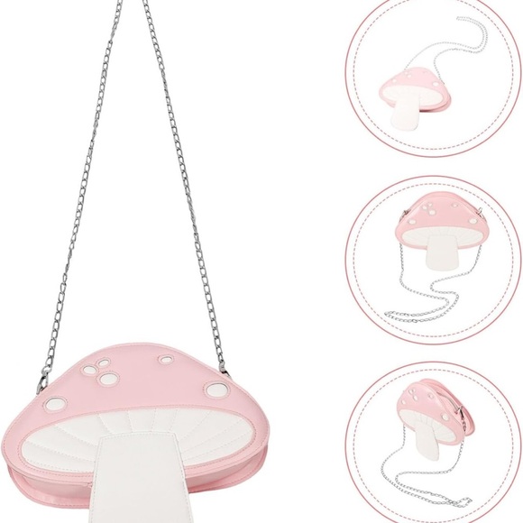 Chic Pink and White Crossbody Bag- #Anime - Picture 6 of 6